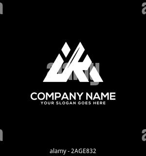 I K initial logo inspiration, I and K logo vector, can used sport, finance, firm logo template Stock Vector