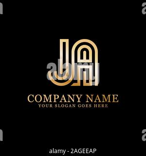 FA initial letter Logo Inspiration, F and A combination logo vector with hexagonal idea Stock Vector