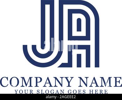 JA logo Designs, Monogram logo vector Stock Vector