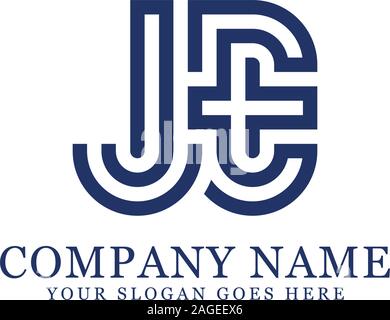 JE logo Designs, Monogram logo vector Stock Vector
