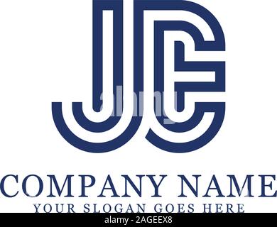 JE logo Designs, Monogram logo vector Stock Vector