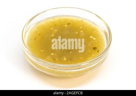 Salsa Verde in a Bowl Stock Photo