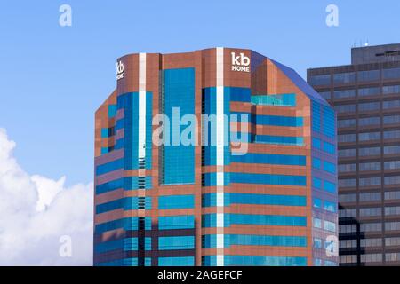 Dec 8, 2019 Los Angeles / CA / USA - KB Home headquarters in the Westwood district; KB Home is a homebuilding company that builds homes primarily for Stock Photo