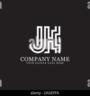 FK initial letter Logo Inspiration, F and K combination logo vector with hexagonal idea Stock Vector