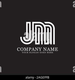 FM initial letter Logo Inspiration, F and M combination logo vector with hexagonal idea Stock Vector