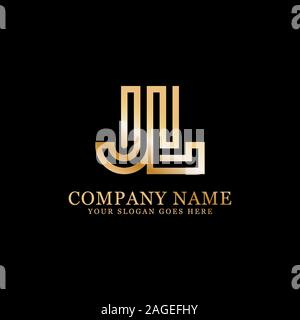 FL initial letter Logo Inspiration, F and L combination logo vector with hexagonal idea Stock Vector
