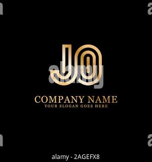 FO initial letter Logo Inspiration, F and O combination logo vector with hexagonal idea Stock Vector