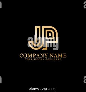 FP initial letter Logo Inspiration, F and P combination logo vector with hexagonal idea Stock Vector