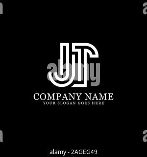 FT initial letter Logo Inspiration, F and T combination logo vector with hexagonal idea Stock Vector