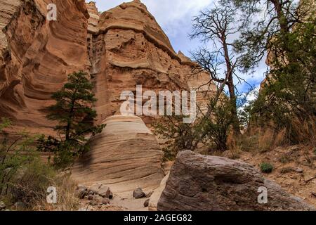 Kasha Katuwe Tent Rocks National Monument is a scenic cone shaped formations, composed of pumice, ash, and tuff deposits from volcanic eruptions 6 or Stock Photo