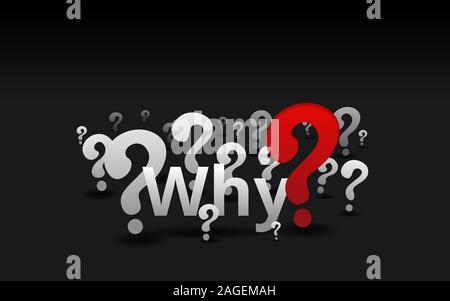 Question signs When word, FAQ help. problem solve realistic vector ...