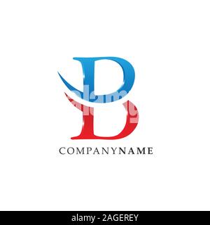 Initial letter B lettermark logo design vector. Business template lettermark logo design image Stock Vector