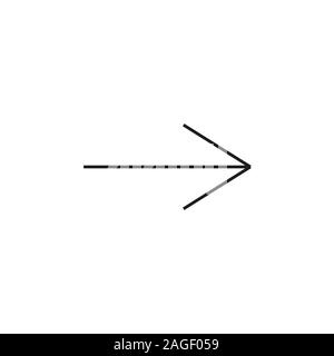 Line Arrow icon. Vector illustration, flat design Stock Vector