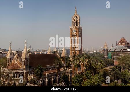 13Feb 2015 Rajabai tower from Watsons Esplanade Hotel Bombay now Mumbai Maharashtra India asia Stock Photo