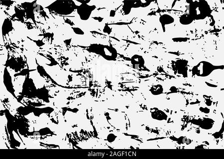 Abstract monochrome image, made with a brush. Stock Vector