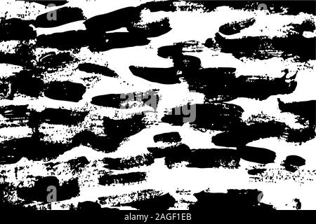 Abstract monochrome image, made with a brush. Stock Vector