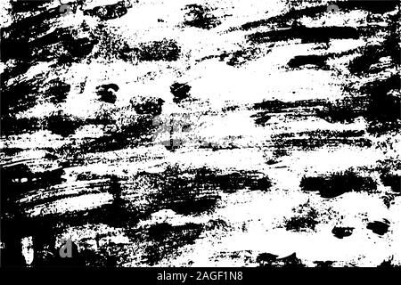 Abstract monochrome image, made with a brush. Stock Vector