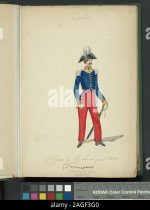 Italy Italian soldier. Kingdom of the Two Sicilies, 1859.; Italy Italian soldier. Kingdom of the Two Sicilies, 1859. Stock Photo