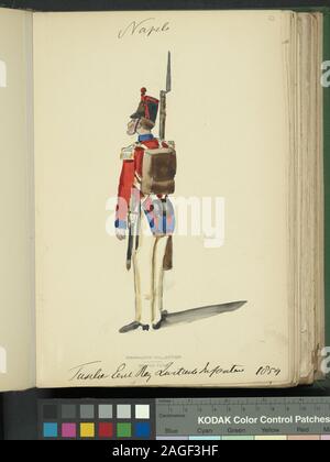 Italy Italian soldier. Kingdom of the Two Sicilies, 1859.; Italy Italian soldier. Kingdom of the Two Sicilies, 1859. Stock Photo