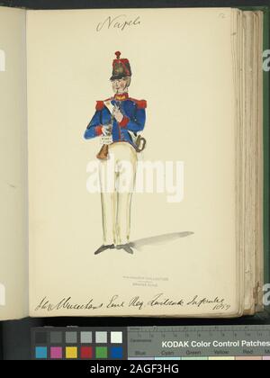 Italy Italian soldier. Kingdom of the Two Sicilies, 1859.; Italy Italian soldier. Kingdom of the Two Sicilies, 1859. Stock Photo