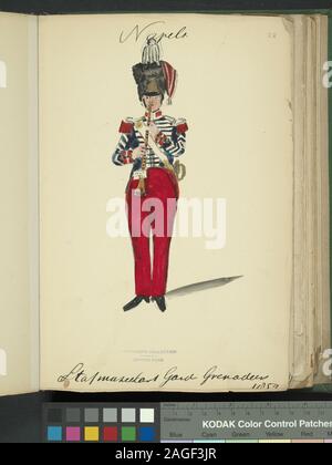 Italy Italian soldier. Kingdom of the Two Sicilies, 1859.; Italy Italian soldier. Kingdom of the Two Sicilies, 1859. Stock Photo