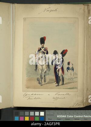 Italy Italian soldier. Kingdom of the Two Sicilies, 1859.; Italy Italian soldier. Kingdom of the Two Sicilies, 1859. Stock Photo