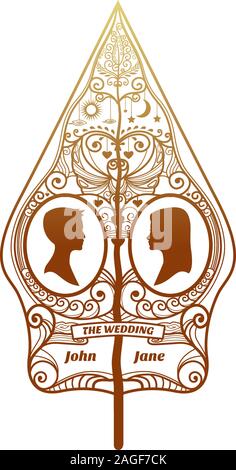 Gunungan decorative can be use as symbol or decorative, double frame cameo Stock Vector