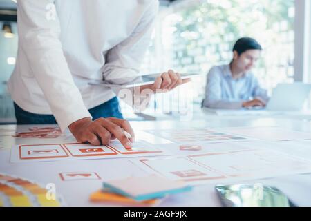 UX UI and Programming development technology. Stock Photo