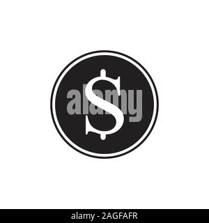 Money icon. Black dollar cash isolated on background. Modern simple flat sign. Flat dolar symboll for web site design, mobile app. Business, internet Stock Vector