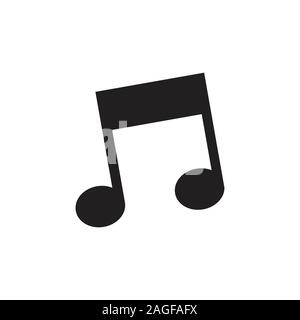 Music icon vector, Melody, song, note, sound, audio sign Isolated on white background Stock Vector
