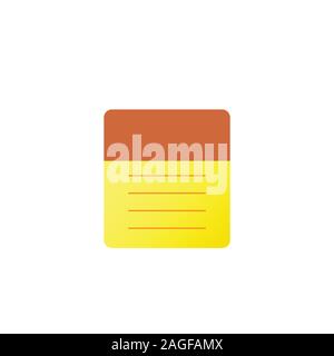 notepad icon. Flat illustration of blank spiral notepad vector icon for web on white background. eps 10 Stock Vector