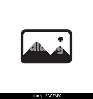 Vector illustration of solid image icon. Photo icon. Picture Vector icon Stock Vector