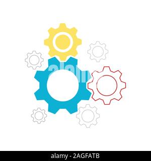 Setting icon vector,gear, icon,Gears machinery pieces icon vector illustration graphic design, vector illustration eps10 Stock Vector