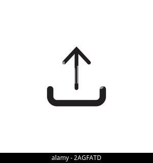 Upload icon in trendy flat style isolated on white background, for your web site design. Vector illustration, EPS10. Stock Vector