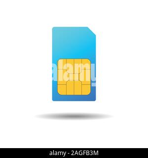 Sim Card. Mobile telecommunications technology symbol. Vector stock illustration.eps 10 Stock Vector