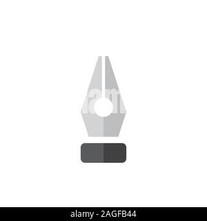ink pen flat vector icon. flat icon illustration isolated vector sign symbol. eps 10 Stock Vector