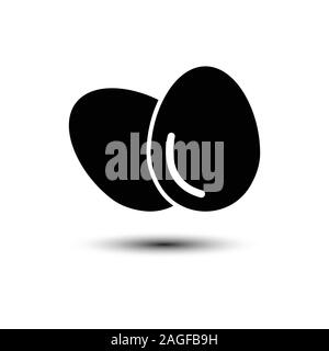 egg icon vector, solid illustration. eps 10 Stock Vector