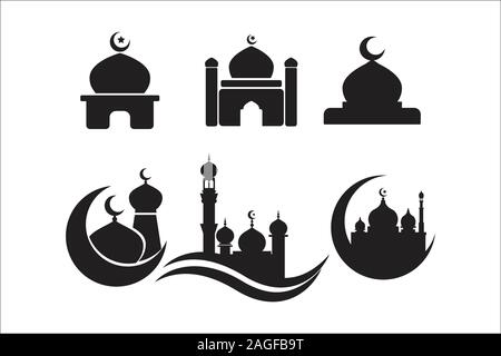 Mosque icon set. mosque icon vector icons. eps 10 Stock Vector