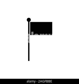 flag - black vector icon Stock Vector