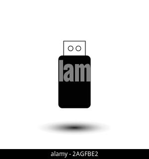 usb flash drive vector icon. eps 10 Stock Vector