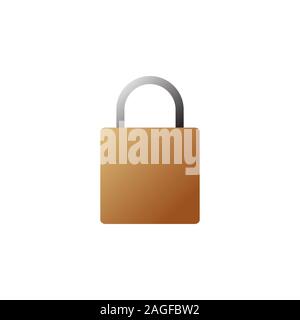 lock icon. flat illustration of lock vector icon for web. eps 10 Stock Vector