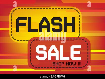 Flash Sale banner template design. Vector illustration. eps 10. Stock Vector