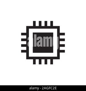 cpu icon computer digital. chip vector icon illustration. eps 10 Stock Vector