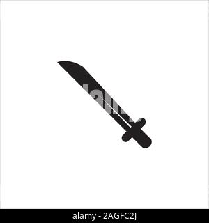 simple Sword flat icon vector illustration on white background. eps 10 Stock Vector