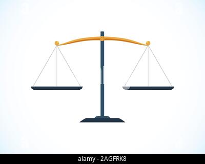 scale balance with blank load. Isolated Vector Illustration Stock Vector