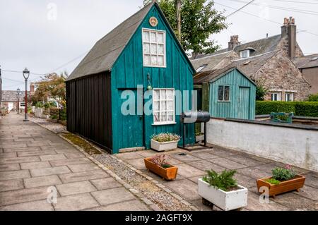 Footdee or Fittie is an old fishing community at the east end of Aberdeen harbour, now part of the City and a Conservation Area. Stock Photo