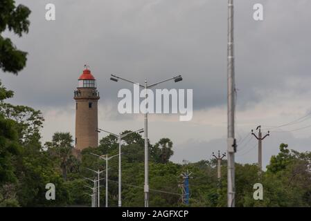 Lighthouse in Mahabalipuram, Tamil Nadu, South India Stock Photo