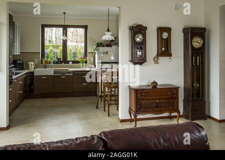 Modern interior in a traditional style Stock Photo