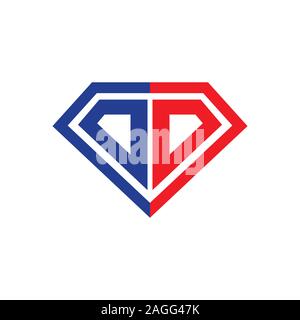 Diamond Initial DD Lettermark Vector Symbol Graphic Logo Icon Design Template Stock Vector