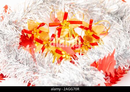 Christmas decoration banner isolated for tree ornaments Stock Photo